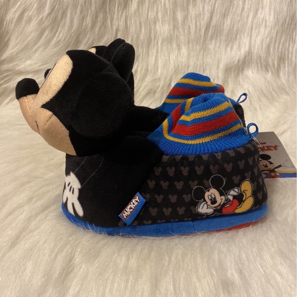 Disney Junior Mickey Mouse Slippers Toddler Boy's Size 9-10 Slip On Shoes - Picture 2 of 4